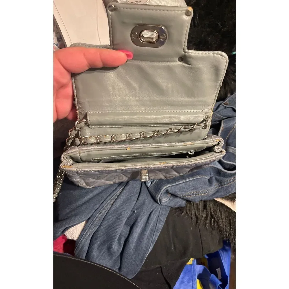 Vintage HTF/rare VS PINK Crossbody Bag y2k mini logo grey